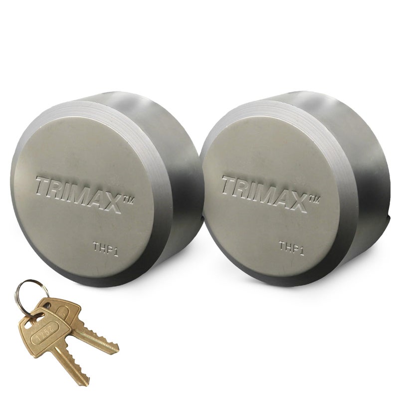 Trimax THP2XL - Trailer Door Lock (2 Pack Keyed Alike) - Shackleless Puck Lock for Trailers, Universal Fit, Weather Resistant - Image 1